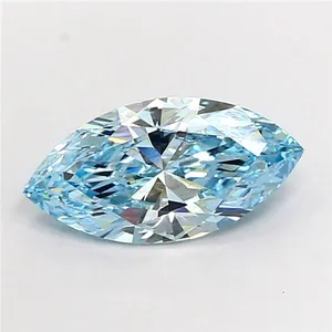 3.01ct MARQUISE Fancy Vivid Blue VS2 Coloured Lab diamond