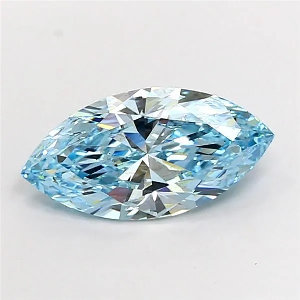 3.01ct MARQUISE Fancy Vivid Blue VS2 Coloured Lab diamond