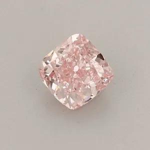 0.42ct CUSHION Fancy Vivid Pink VS1 Coloured Lab diamond