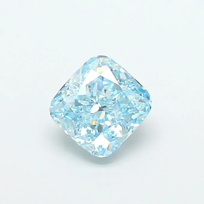 1.09ct CUSHION Fancy Vivid Blue VVS2 Coloured Lab diamond