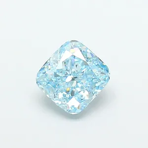 1.09ct CUSHION Fancy Vivid Blue VVS2 Coloured Lab diamond