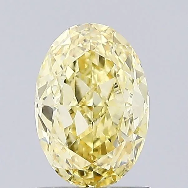 1.09ct OVAL Fancy Intense Yellow VVS2 Coloured Lab diamond