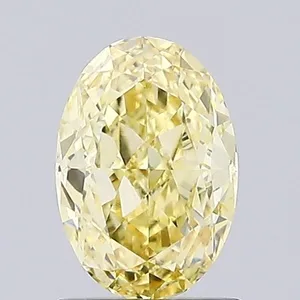 1.09ct OVAL Fancy Intense Yellow VVS2 Coloured Lab diamond