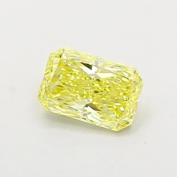 0.86ct RADIANT Fancy Intense Yellow VS1 Coloured Lab diamond