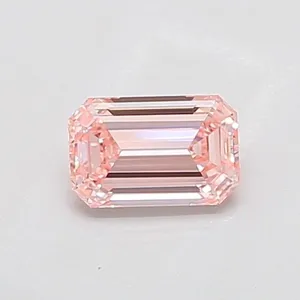 1.02ct EMERALD Fancy Intense Pink VVS2 Coloured Lab diamond