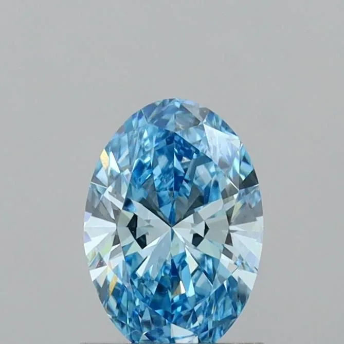 1.03ct OVAL Fancy Vivid Blue VS1 Coloured Lab diamond