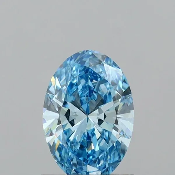 1.03ct OVAL Fancy Vivid Blue VS1 Coloured Lab diamond