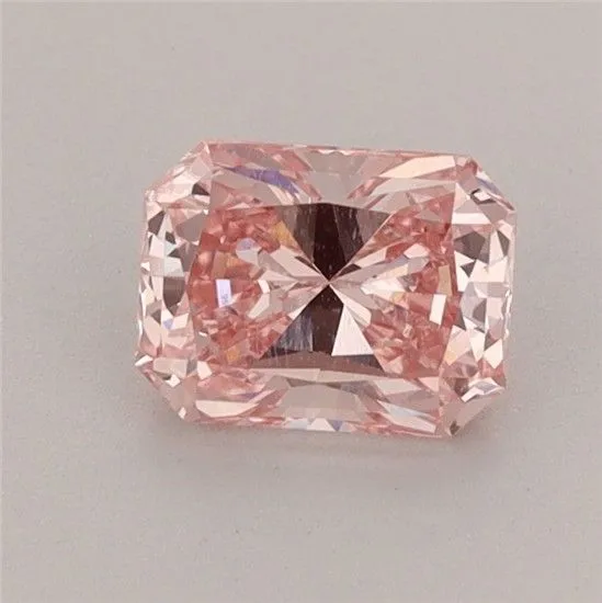 0.85ct RADIANT Fancy Vivid Pink SI1 Coloured Lab diamond