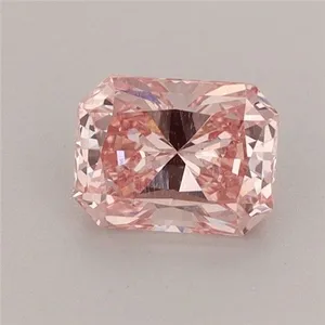 0.85ct RADIANT Fancy Vivid Pink SI1 Coloured Lab diamond