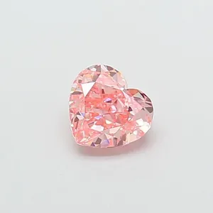 1.32ct HEART Fancy Vivid Pink VVS2 Coloured Lab diamond