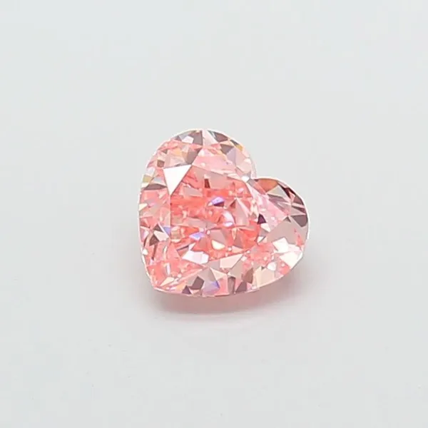 1.32ct HEART Fancy Vivid Pink VVS2 Coloured Lab diamond