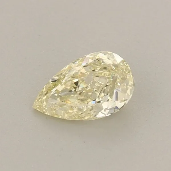 0.35ct PEAR Fancy Light Yellow VVS2 Coloured Lab diamond