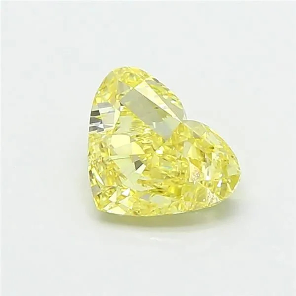 1ct HEART Fancy Intense Yellow VS1 Coloured Lab diamond