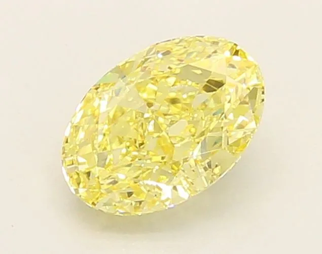 1.05ct OVAL Fancy Intense Yellow VS1 Coloured Lab diamond