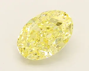 1.05ct OVAL Fancy Intense Yellow VS1 Coloured Lab diamond