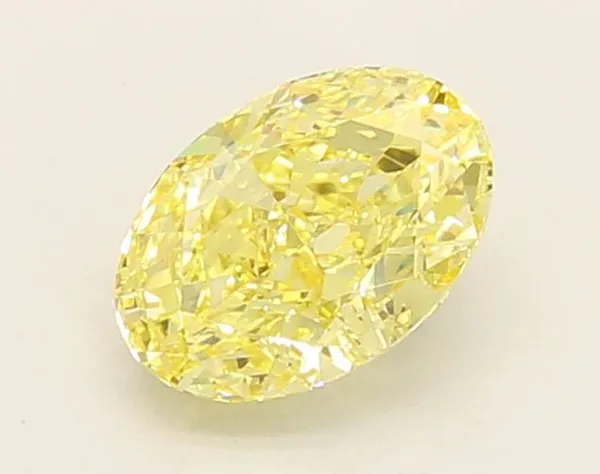 1.05ct OVAL Fancy Intense Yellow VS1 Coloured Lab diamond