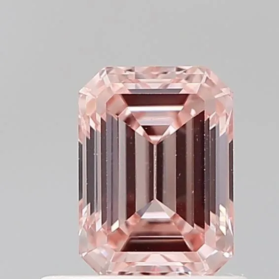 0.76ct EMERALD Fancy Intense Pink VS1 Coloured Lab diamond