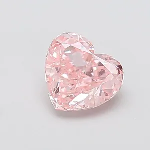 1.4ct HEART Fancy Intense Pink VS1 Coloured Lab diamond