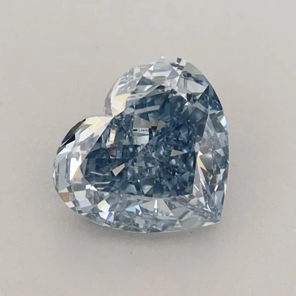 0.94ct HEART Fancy Intense Blue VS1 Coloured Lab diamond