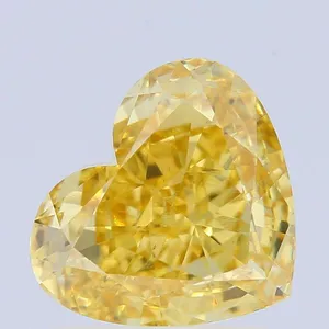 1.24ct HEART Fancy Intense Yellow VS1 Coloured Lab diamond