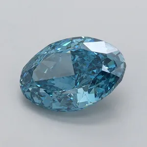 1.01ct OVAL Fancy Vivid Blue VS1 Coloured Lab diamond
