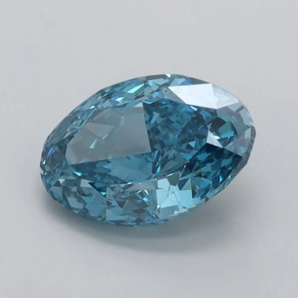 1.01ct OVAL Fancy Vivid Blue VS1 Coloured Lab diamond