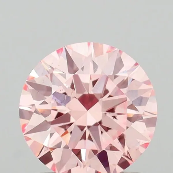 1ct ROUND Fancy Intense Pink VS2 Coloured Lab diamond