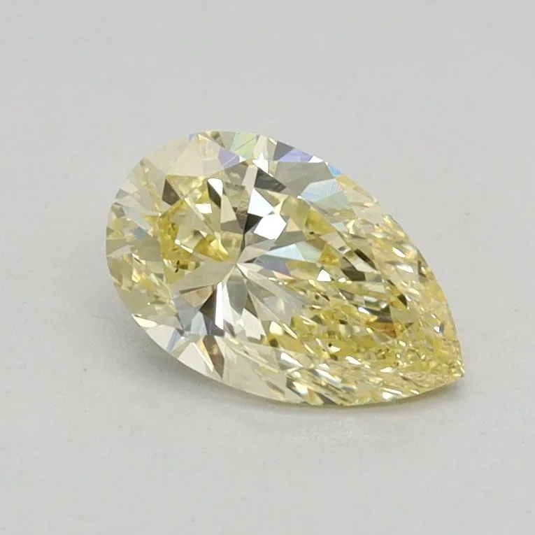 0.44ct PEAR Fancy Intense Yellow VS2 Coloured Lab diamond