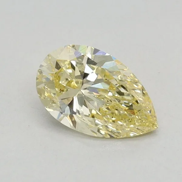 0.44ct PEAR Fancy Intense Yellow VS2 Coloured Lab diamond