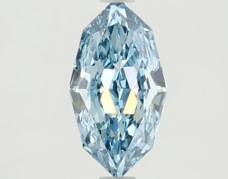 1.05ct MARQUISE Fancy Vivid Blue VVS2 Coloured Lab diamond