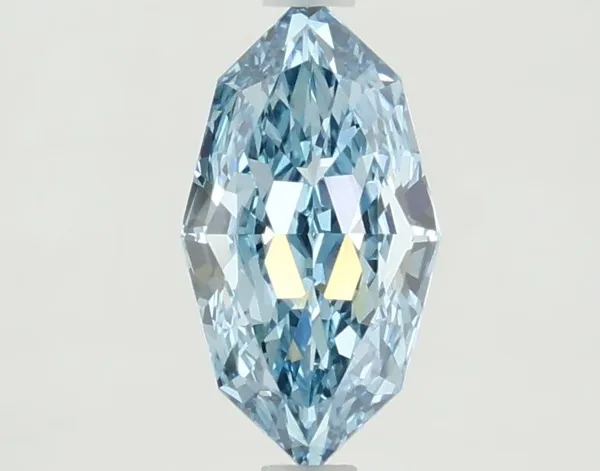 1.05ct MARQUISE Fancy Vivid Blue VVS2 Coloured Lab diamond