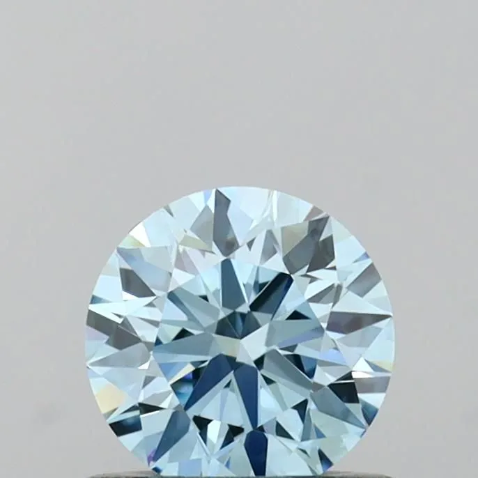 0.54ct ROUND Fancy Vivid Blue VVS2 Coloured Lab diamond
