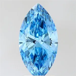 2.06ct MARQUISE Fancy Vivid Blue SI1 Coloured Lab diamond