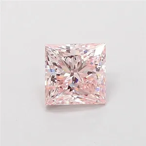 1ct PRINCESS Fancy Pink VS1 Coloured Lab diamond