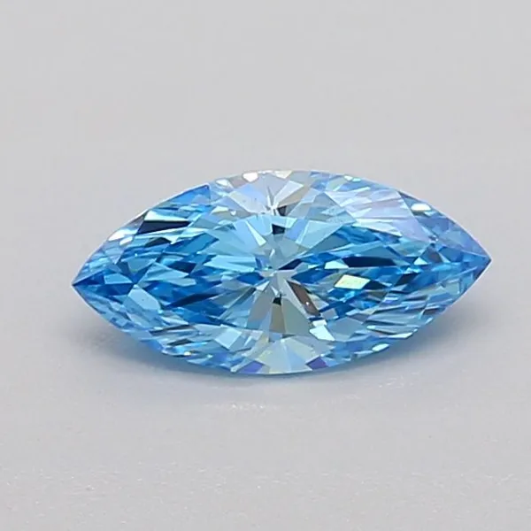 0.5ct MARQUISE Fancy Vivid Blue VS1 Coloured Lab diamond