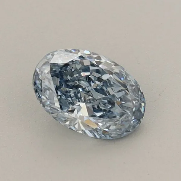 0.52ct OVAL Fancy Vivid Blue VVS2 Coloured Lab diamond
