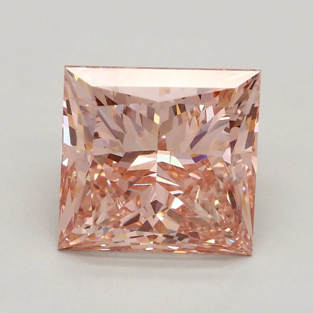 3.01ct PRINCESS Fancy Intense Pink VS2 Coloured Lab diamond