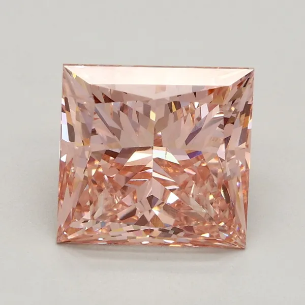 3.01ct PRINCESS Fancy Intense Pink VS2 Coloured Lab diamond