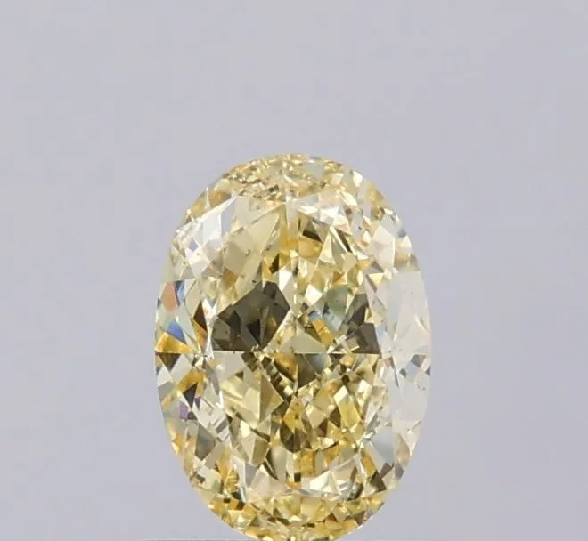 1.05ct OVAL Fancy Intense Yellow VS2 Coloured Lab diamond