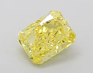 1.07ct RADIANT Fancy Vivid Yellow VVS1 Coloured Lab diamond