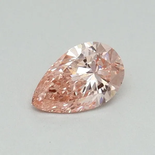 0.33ct PEAR Fancy Intense Pink VS1 Coloured Lab diamond
