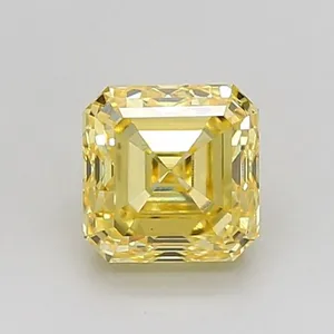 1.01ct EMERALD Fancy Intense Yellow VS1 Coloured Lab diamond