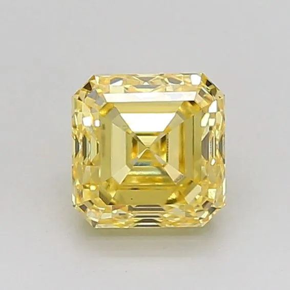 1.01ct EMERALD Fancy Intense Yellow VS1 Coloured Lab diamond