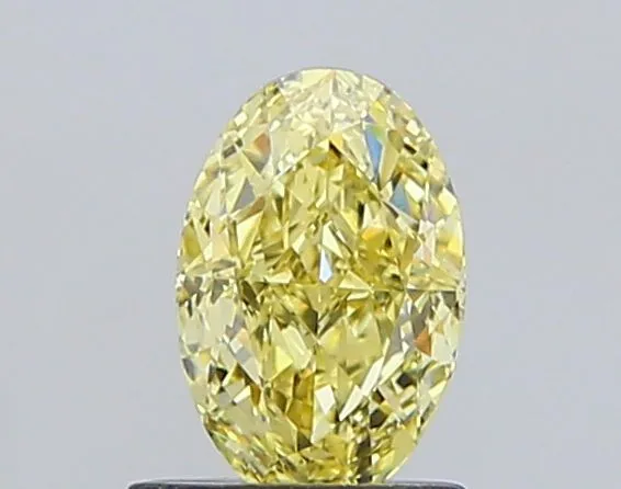 1ct OVAL Fancy Yellow VS1 Coloured Lab diamond