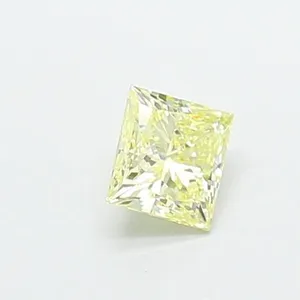 0.48ct PRINCESS Fancy Light Yellow VS1 Coloured Lab diamond