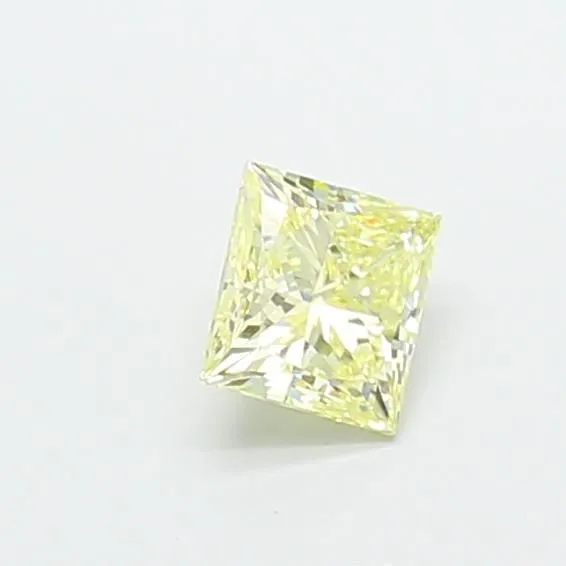 0.48ct PRINCESS Fancy Light Yellow VS1 Coloured Lab diamond