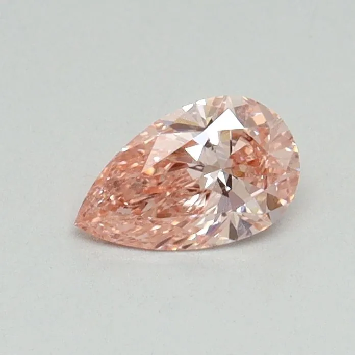 0.32ct PEAR Fancy Vivid Pink VS1 Coloured Lab diamond