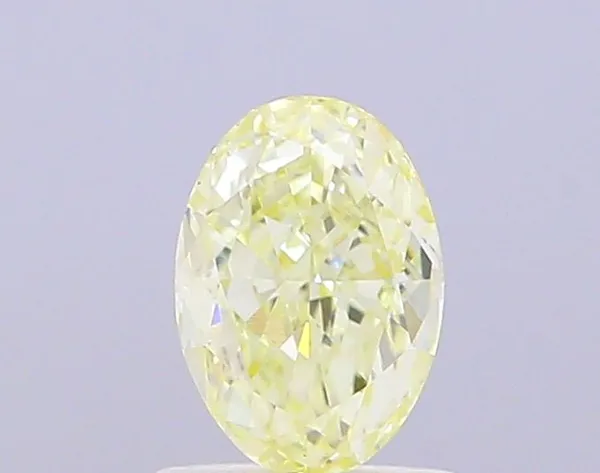 0.83ct OVAL Fancy Light Yellow VS1 Coloured Lab diamond