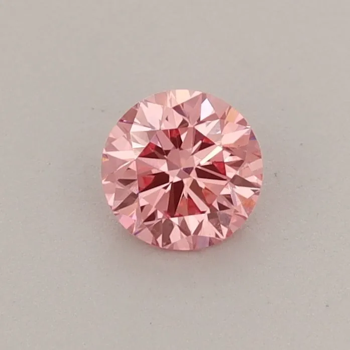 0.35ct ROUND Fancy Vivid Pink VS1 Coloured Lab diamond