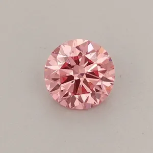 0.35ct ROUND Fancy Vivid Pink VS1 Coloured Lab diamond